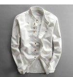 Plus Size 6XL 7XL Men's Casual Cotton Linen Shirt Formal Retro Long Sleeve Soft Loose Shirts Male Oversized Clothing Shirts Tops