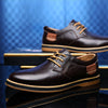 Mens Shoes Hand Sewn Cowhide Leather Shoes Men's Casual Loafers Plus Size 38-48