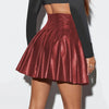 Women Skirts High Waist High-quality PU Sexy Versatile A-Line Attractive Comfortable Faux Leather Comfy Fashion