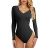 Woman Clothing Women'S Sexy Knitted  Underwear Crew Neck Long Sleeve Leggings Slim Jumpsuit Bodysuit Top Ropa Mujer Juvenil