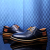 Mens Shoes Hand Sewn Cowhide Leather Shoes Men's Casual Loafers Plus Size 38-48