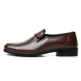 Men's plus size business Shoes Work dress leather shoes Autumn round toe anti slip footwear Fashion comfort male Loafers Zapatos
