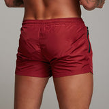 Men's Swimsuit Swim Shorts Summer Casual Beach Board Shorts   for Men Quick Dry Running Surf Fitness Gym Shorts Zipper Pocket