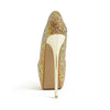 Sexy Platform Shallow Shoes Woman Pumps Round Head Bling Sequins Slip-On Ultra Thin High Heels Party Wedding Shoe Zapatos