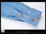 Plus Size 5XL Spring Long Sleeve Loose Denim Shirts Men Pure Cotton Shirt High Quality Male Autumn Fashion Casual Outwear Shirts