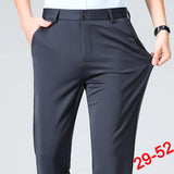 Plus Size Trousers Men Business Suit Pants Stretch Formal Dress Pants Big Man Classic Black Trousers