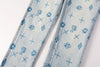 Top quality jeans Men Fashion High street Wash blue print letters Fashion Repair Low Rise Stretch Skinny Trousers Brand pants