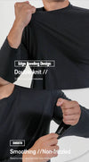 Plus Size T Shirt For Men Long Sleeve Cotton Casual Tops Black White Crew Round Neck T-shirt Man Tshirts Clothing M-3XL