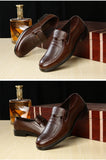 Men's plus size business Shoes Work dress leather shoes Autumn round toe anti slip footwear Fashion comfort male Loafers Zapatos