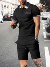 Men's Short Sleeved Shorts PO LO Shirt Set T Shirt Sports And Leisure Set Home Short Sleeved Shorts Set 2 Piece