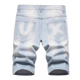 2024 New Summer Shorts Jeans Men Denim Pants Stretch Dark Blue Fashion Design Men's Jeans Slim Straight Male Short Jeans Hombre
