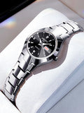 ORUSS Relogio Feminino Couple Watch Men Quartz watch for Lovers Luxury Womens wristwatch Week Display Stainless Steel Waterproof