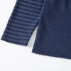 2-piece plus size men's fall/winter thermal underwear set fashion simple sleeve striped long-sleeved trousers casual pajamas set