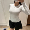 Woman Clothing Short Sleeve T-shirt Slim Fit Tops Female O-Neck Knitted Sheath Tee Shirt Street Wear Sex Sporty 2025 Y2K New