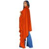 SOMO Plus Size Women Clothes Pleated Long Cape Shirt Bat Full Sleeve Irregularity Blouse Top One Size Loose Dropshipping 2023