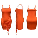 Plus Size Clothing Dress Wholesale Elegant Party Outfits Bandage Draped Tank Slip Maxi Dresses for Women Summer  Dropshipping