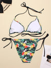 Women's Swimwear 2022 Push Up Bikini Two Pieces Swimsuits Halter Bandage Bathing Suits Sexy Thong Bikini Sets Summer Beach Wear