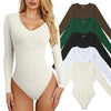 Woman Clothing Women'S Sexy Knitted  Underwear Crew Neck Long Sleeve Leggings Slim Jumpsuit Bodysuit Top Ropa Mujer Juvenil
