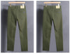 New Plus Size High End Casual Pants for Men's Straight Stretch Loose Mid High Waist Long Pants Brand Clothing Slim Jeans 28-44