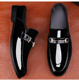 Men's plus size casual leather shoes Four Seasons new outdoor anti slip comfort walking shoes business Half support leather shoe
