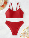 Sexy Woman Swimsuits 2025 Summer Swimwear Women's Bikinis for Female Two Pieces Beach Wear Solid Color Bikinis Set Bathing Suit