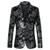 Plus Size 6XL-M Spring Luxury Men Retro Gold Print Blazers 2022 New Slim Wedding Nightclub Party Dress Men Clothing Suit Jacket