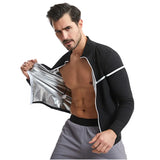 Men's plus size sportswear, fully coated tight fitting sportswear, long sleeved zippered fitness jacket
