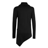 Plus Size 5XL Men's Hoodies Unbalance Hem Pocket Long Sleeve Sweatshirt For Men Clothing Autumn Turtleneck Sweatshirt Top Hoodie