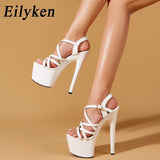 Eilyken Classics Super Ultra-High Heels 16 CM Womens Sandals Sexy Buckle Strap Platform Banquet Pumps Shoes Zapatos Mujer