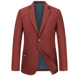 plus Size Men's Fashion Suit 2025 High Quality Slim Fit Solid Color Hipster Casual Coat for Spring Autumn