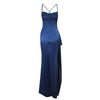 Women's Party Long Dresses Party Sexy Slim Fit Slit Satin Suspender Evening Dress Maxi Dress Sexy Female  Robe Vestidos