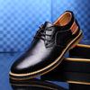 Mens Shoes Hand Sewn Cowhide Leather Shoes Men's Casual Loafers Plus Size 38-48