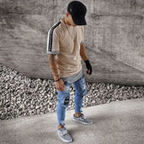 Punk Plus Size Pants Men Skinny Ripped Hole Patchwork Jeans Slim Pencil Denim Hip Pop Trousers Autumn Winter Streetwear Men's