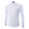 Mens Casual Shirts 2025 Single Breasted Men Slim Fit Dress Long Sleeve Shirts Soild Male Social Shirts Designer Chemise Homme