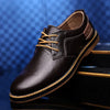 Mens Shoes Hand Sewn Cowhide Leather Shoes Men's Casual Loafers Plus Size 38-48