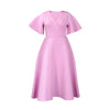 Dress Women Sexy Dresses White Round Neck Flare Sleeve Party Sheath Pleated High Waist Work Elegant Bodycon Mid Length Vestidos