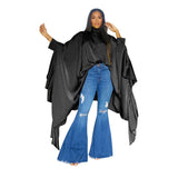 SOMO Plus Size Women Clothes Pleated Long Cape Shirt Bat Full Sleeve Irregularity Blouse Top One Size Loose Dropshipping 2023