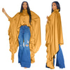 SOMO Plus Size Women Clothes Pleated Long Cape Shirt Bat Full Sleeve Irregularity Blouse Top One Size Loose Dropshipping 2023