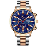 Fashion Mens Sports Watches Men Business Stainless Steel Quartz Watch Luxury Man Casual Calendar Luminous Clock Reloj Hombre