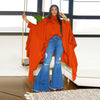 SOMO Plus Size Women Clothes Pleated Long Cape Shirt Bat Full Sleeve Irregularity Blouse Top One Size Loose Dropshipping 2023