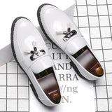 Italy Luxury Brand Loafers Men Shoes Tassel Men Designer Shoes British Style Lacquered Leather Shoes Thick Bottom Wedding Shoes