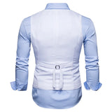 2025 Men's Formal Dress Vest Top Double Breasted Casual Tank Tops Solid Slim V-Neck Club Party Suits Vest Formal Waistcoat Men