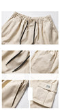 Plus Size Shorts 8XL Summer Cargo Shorts For Men 2024 Fashion Clothing Drawstring Casual Shorts With Multi Pockets