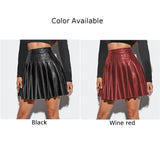 Women Skirts High Waist High-quality PU Sexy Versatile A-Line Attractive Comfortable Faux Leather Comfy Fashion