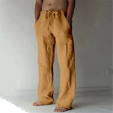 Mens Linen Pants Linen Pants for Men Loose Straight Pants Cotton Linen Cotton Linen Men Pants Linen Oose Linen Pants