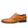 New men's plus size retro business formal fashion leather shoes, British casual block fashion shoes