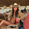 3 Pcs Leopard Bikini Swimsuit with Cover Up kimonos Swimwear Women Bathing Suit Bandage Bikini Set Swimming Suits Biquini