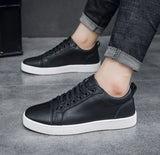 Men's Red Soled Casual Shoes Four Seasons Minimalist Board Shoe Mens Spring and Autumn Genuine Leather Sports Shoes Sneakers