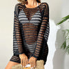 Women's Plus Size Swim Cover Up – Long Sleeve Beach Tunic Dress for Sun Protection, Swimwear Bikini Wrap, Ladies Sports Swimwear