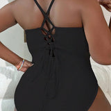Summer new plus-size women's swimsuit a piece of high-grade sexy steel Tobikini plus-size diamond strap swimsuit